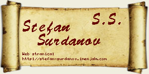 Stefan Surdanov vizit kartica